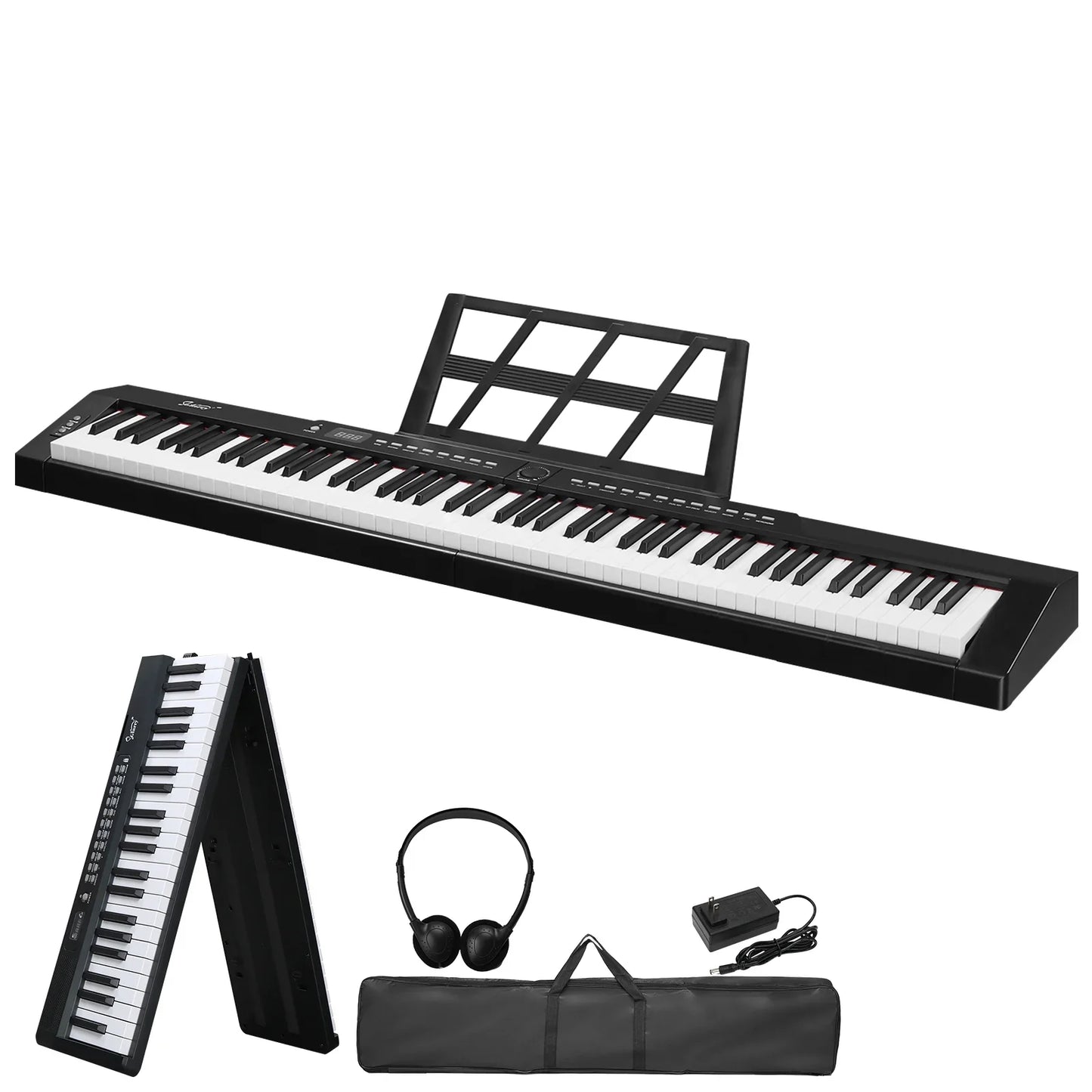 Glarry 88-Key Digital Piano Keyboard with Bluetooth, Foldable Electric Piano, for Beginner, Kids, Adult