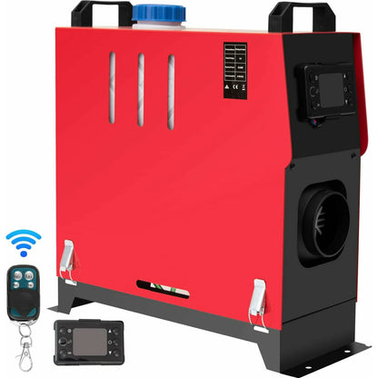 Jacgood 12V 8KW Diesel Air Heater, Black, With LCD Display, Remote Control, Silencer, for Recreational Vehicle