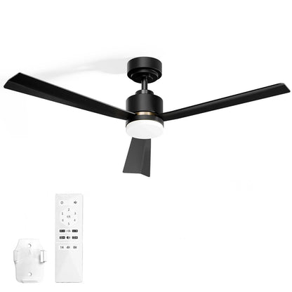 KISSAIR LED Ceiling Fan with Light, Remote Control, 6 Fan Speeds, Dimmable Brightness & Color Temperature
