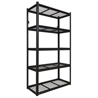 Ktaxon 40" W Wire Shelving, Heavy Duty Garage Kitchen Storage Shelves, Adjustable Metal Shelving Unit, Industrial Rack Load 2500LBS for Pantry Basement, Black