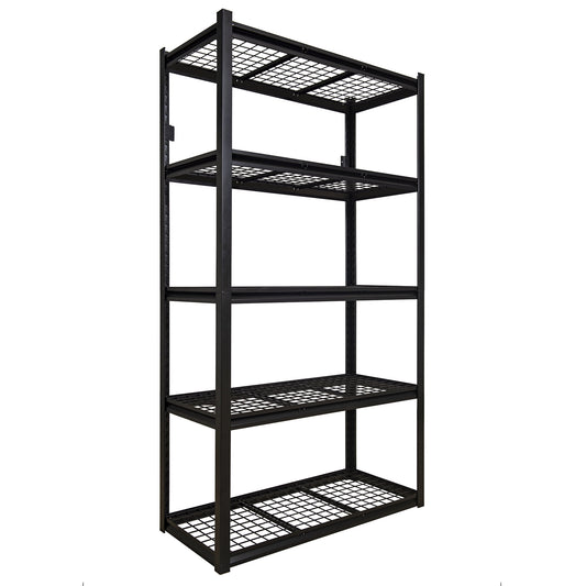 Ktaxon 40" W Wire Shelving, Heavy Duty Garage Kitchen Storage Shelves, Adjustable Metal Shelving Unit, Industrial Rack Load 2500LBS for Pantry Basement, Black
