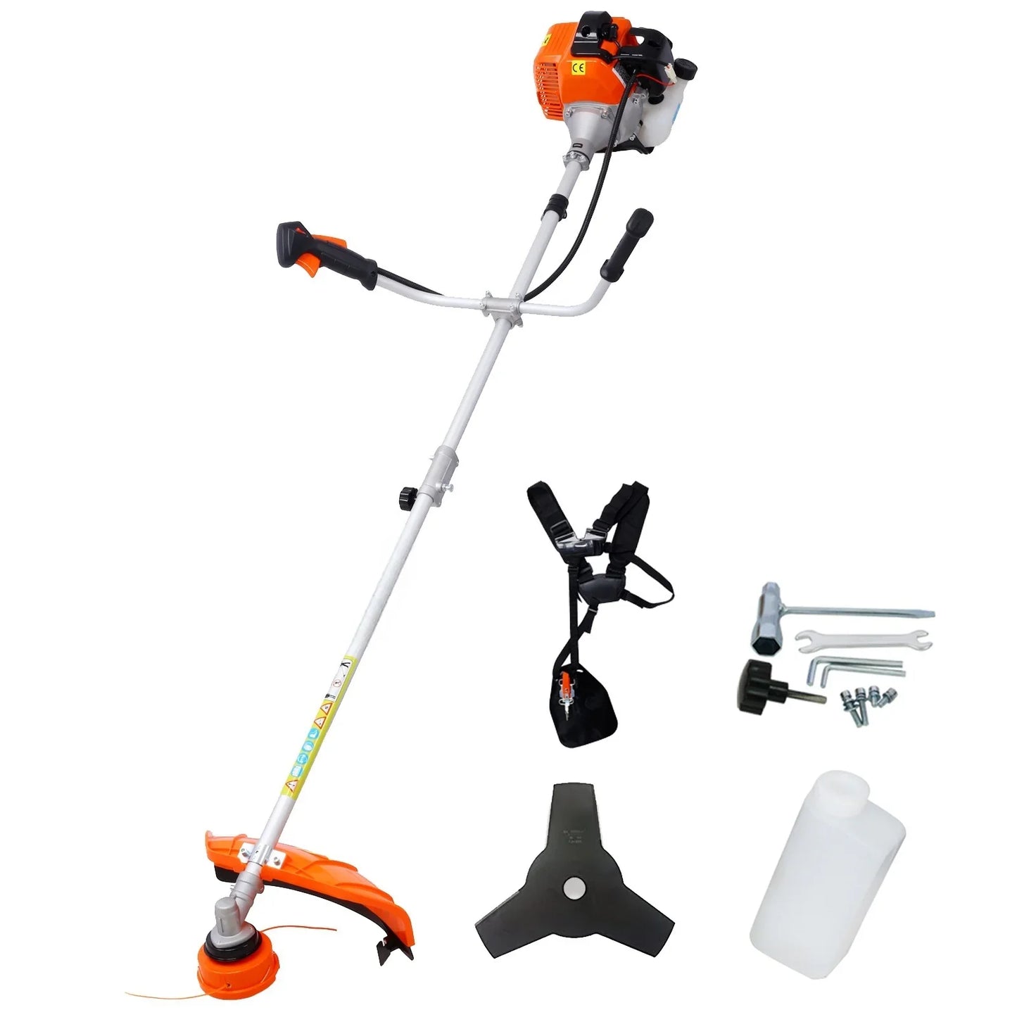 Ktaxon 52cc Weed Eater/Wacker Gas Powered, 2 in 1 String Trimme, with 10'' Brush Cutter, Rubber Handle & Shoulder Strap Included