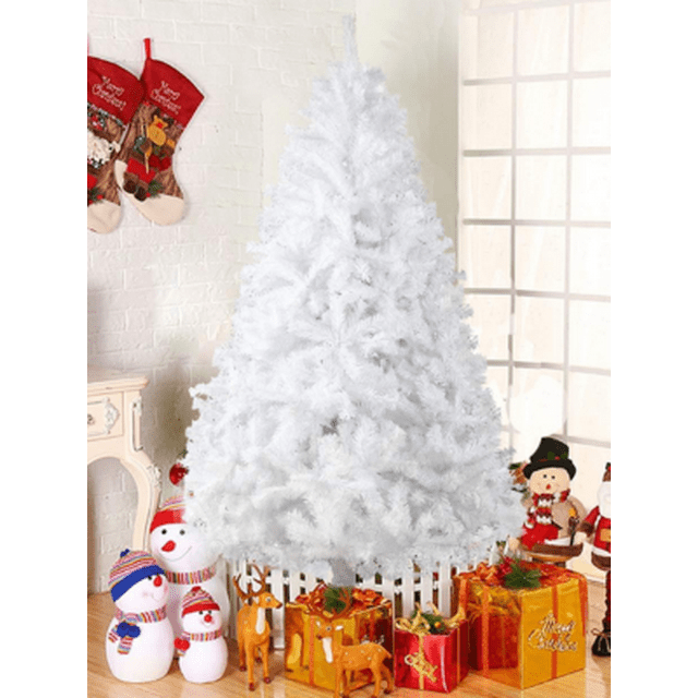 Ktaxon 7.5ft Traditional Christmas Tree with Metal Stand Xmas Tree, 1200 Tips Christmas Indoor Decoration Pine Tree, White