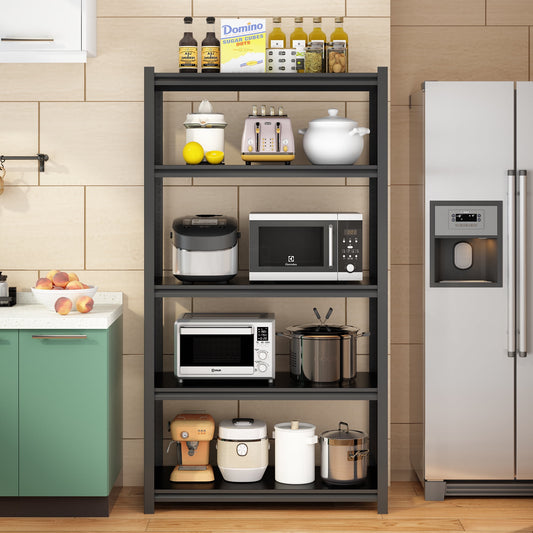 Ktaxon Heavy Duty Wire Shelving, 5-Shelf Adjustable Kitchen Garage Storage Rack, Industrial Metal Shelving Unit, 2500LBS Capacity for Pantry Basement, 39"W x 18"D x 72"H, Black