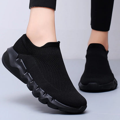 LASUDRAA Women Walking Shoes Casual Slip on Tennis Sneakers Comfort Athletic Gym Shoes for Ladies