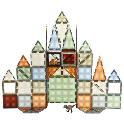 Magnetic Tiles with 2 Cars Set, 3D Magnetic Building Blocks, Preschool Magnetic STEM Toys Sensory Educational Toys for Toddlers Kids 3 4 5 6 7 8-12, Gift for Boys Girls