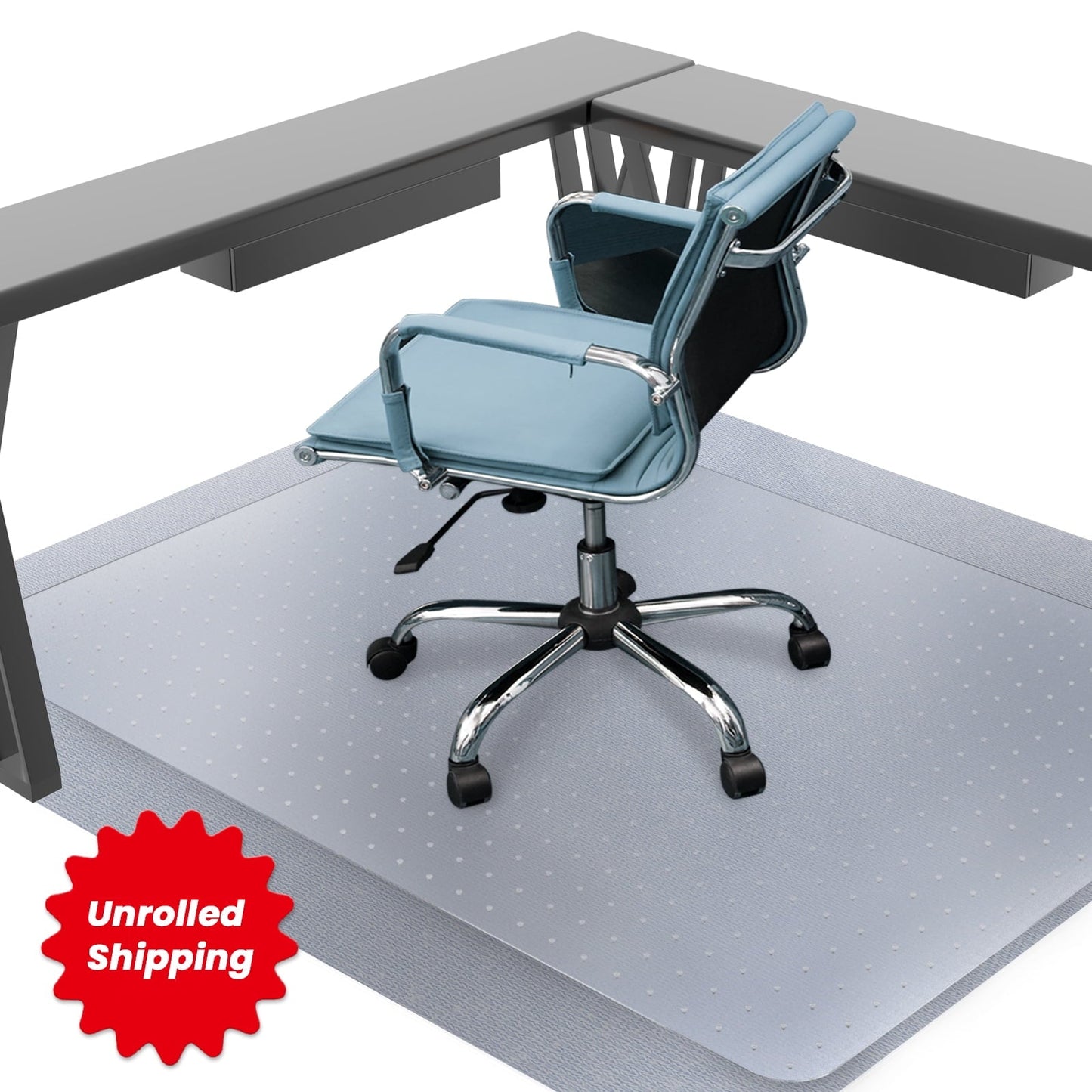 Office Chair Mat for Carpet Floor, Computer Desk Chair Mat for Low Pile Carpet, 36" x 48" Heavy Duty Polycarbonate Clear Floor Mat for Home Office