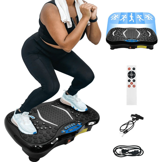 PRIJESSE Vibration Plate Exercise Machine Whole Body Workout Fitness Equipment for Weight Loss