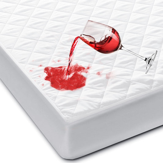 Waterproof Mattress Pad Queen Size, Quilted Mattress Protector with Deep Pocket