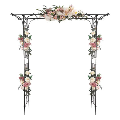 SalonMore Metal Garden Arch 6.8 Ft Garden Arbor for Climbing Plant Outdoor Wedding