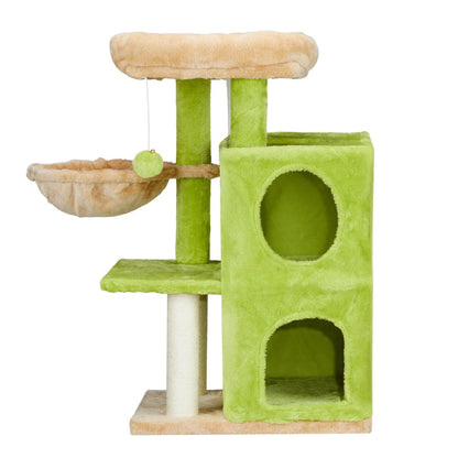 Ktaxon 33"Cat Tree Tower with Sisal Scratching Posts Condo for Indoor Cats,Green