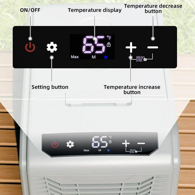 LHRIVER 16QT(15L) Dual-Power Car Refrigerator -4°F~68°F, 12V/24V DC & 100-240V AC Portable Freezer/Cooler w/Smart LCD & Battery Protect – Compact Fridge for RV, Camping, Travel