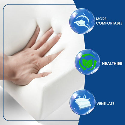 GTNSHUAI Cervical Neck Pillow for Bed Sleeping, Contour Ergonomic Memory Foam Neck Support Pillow for Side Back Stomach Sleepers with Pillowcase, Gray