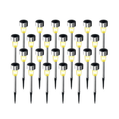 BLITZWILL Solar Lights Outdoor, 24Pack LED Waterproof Pathway Lights for Garden, Landscape, Path, Yard, Patio, Warm White