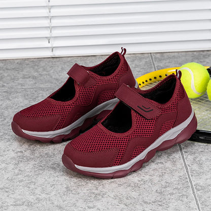 LASUDRAA Women's Shoes Elderly Shoes Mesh Comfortable Lightweight Middle-aged Elderly Walking Sneakers