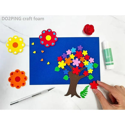 Do2ping Orange Foam Sheets Crafts, 8.5x5.5 Inch Eva Color Craft Foam Paper for Crafts Project Classroom Scrapbook DIY Cosplay (Orange-10 Sheets)