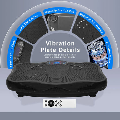 Jacgood XXL Vibration Plate, 330lbs 120 Levels Whole Body Workout Vibration Fitness Platform w/ Resistance Bands - Home Training Equipment for Wellness and Fitness