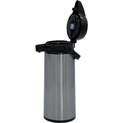 74 Oz Airpot Coffee Dispenser with Pump, Insulated Thermal Coffee Carafe - Stainless Steel Hot Beverage Dispenser - Thermos Urn for Hot/Cold Water, Drink Dispenser for Parties (Stainless Steel)