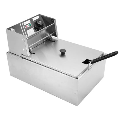 Jacgood 6L Stainless Steel Electric Fryer With Basket For Home Kitchen And Restaurant Professional Commercial Electric Deep Fryer