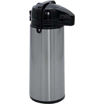 74 Oz Airpot Coffee Dispenser with Pump, Insulated Thermal Coffee Carafe - Stainless Steel Hot Beverage Dispenser - Thermos Urn for Hot/Cold Water, Drink Dispenser for Parties (Stainless Steel)