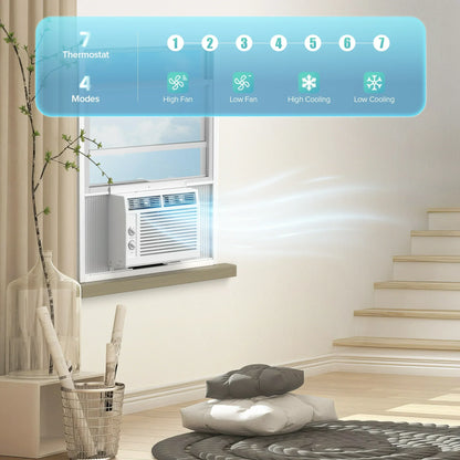KISSAIR 5,000 BTU 115V U Shaped Window Air Conditioner, for Small Room AC Unit air conditioner Easy Installation, Cools up to 150 Sq. Ft
