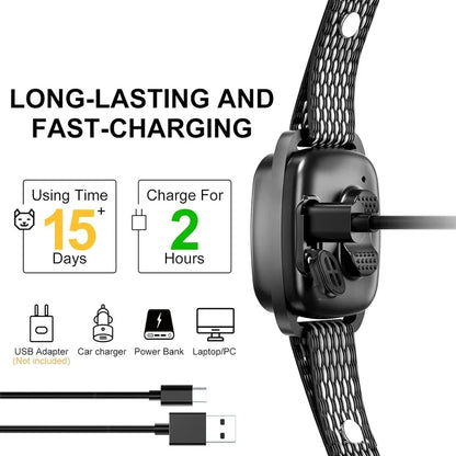 Dog Bark Collar - Rechargeable Smart Anti Barking Collar for Dogs - Waterproof No Shock Bark Collar for Small/Medium Dogs - Shockless Bark Collar with 6 Adjustable Sensitivity Beep Vibration