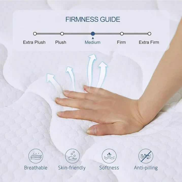 Fyaslt Queen Size Mattress, 10 Inch Memory Foam Hybrid Mattress in a Box with Individual Pocket Spring for Motion Isolation & Strong Edge Support & Pressure Relief, CertiPUR-US,100 Nights Trial