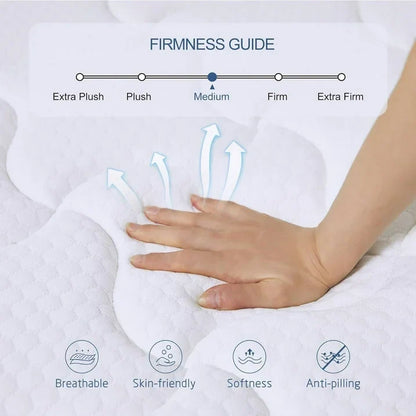 Fyaslt Queen Size Mattress, 10 Inch Memory Foam Hybrid Mattress in a Box with Individual Pocket Spring for Motion Isolation & Strong Edge Support & Pressure Relief, CertiPUR-US,100 Nights Trial