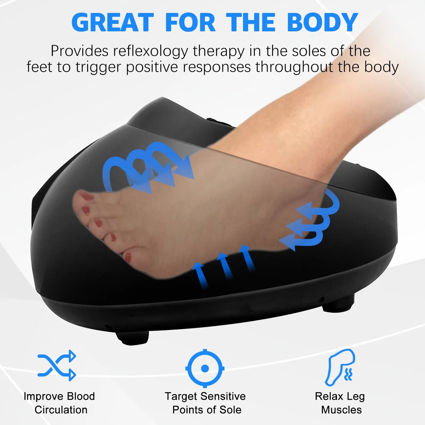 Foot Massager Machine with Heat Therapy, Adjustable Timer, Wireless Remote Control Removable Foot Sleeves Perfect for Relaxation and Pain Relief for Tired Feet at Home or Office
