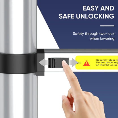 Luxvie Telescoping Ladder 12.5FT Aluminum Extension Ladder With Hook Multi-Purpose Ladder 13-Steps High Quality Aluminum Ladder Carrying Capacity 275lbs