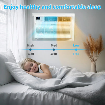 Ktaxon Smart 8000 BTU Through the Wall Air Conditioner with Heat, Wall AC Unit & Heater Combo with Remote, APP & Voice Control & Timer Function, Compatible with Alexa/Google Assistant, 115V/60Hz