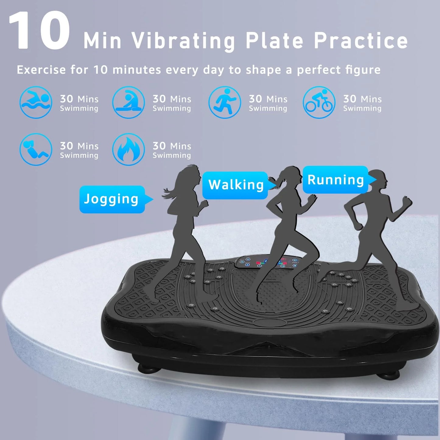 Jacgood XXL Vibration Plate, 330lbs 120 Levels Whole Body Workout Vibration Fitness Platform w/ Resistance Bands - Home Training Equipment for Wellness and Fitness