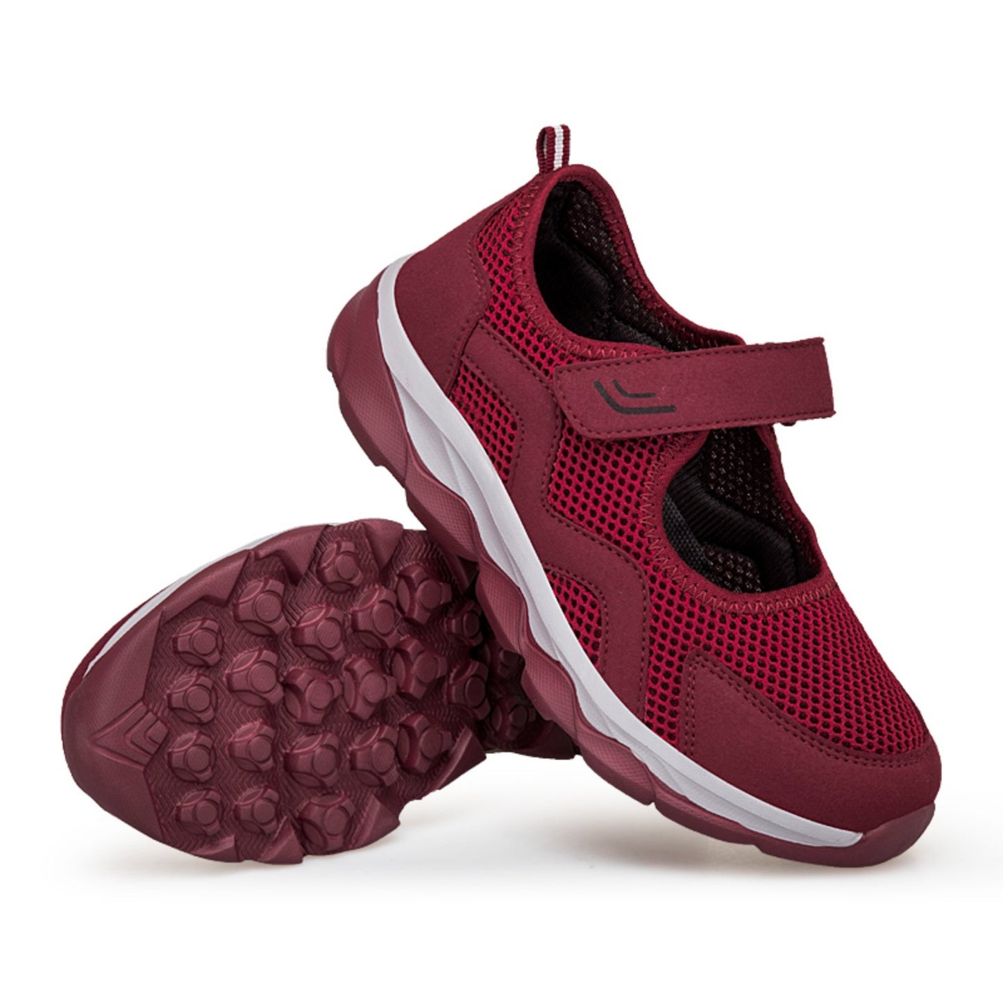 LASUDRAA Women's Shoes Elderly Shoes Mesh Comfortable Lightweight Middle-aged Elderly Walking Sneakers