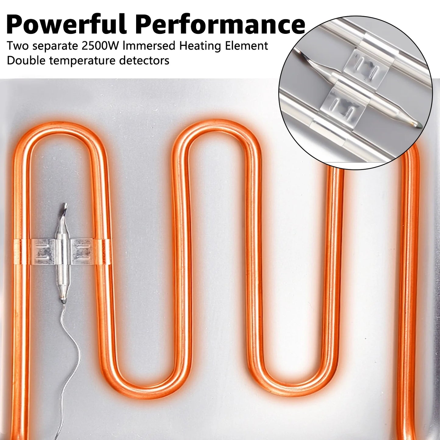 Jacgood 10.6QT Commercial Electric Deep Fryer 5000W Professional Stainless Steel Countertop French Fry with Basket for Restaurant