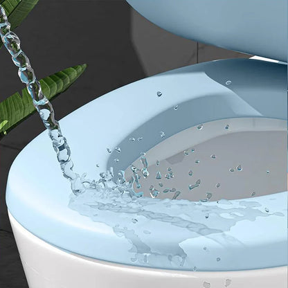 Aiteng Durable Round Toilet Seat with Slow Soft Close - Easy to Install and Clean, Never Loosens, Fits Most Round Toilets, Blue