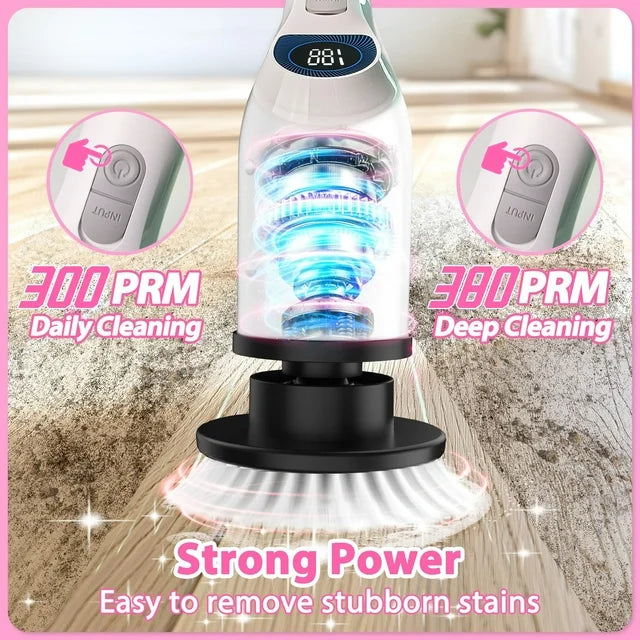 2025 New Electric Spin Scrubber, Ipx7 Waterproof Power Shower Scrubber with Extension Handle - 120 Minutes Runtime